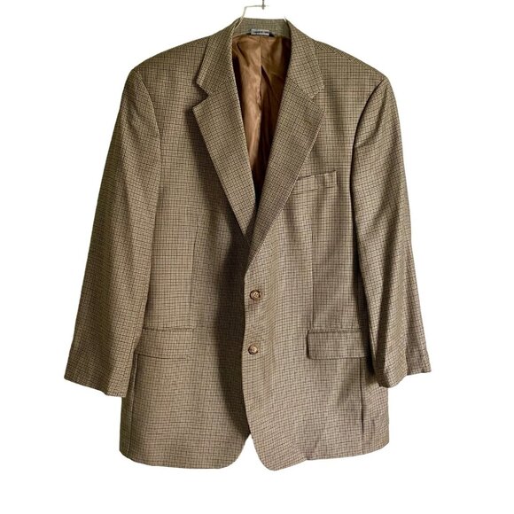Alexander Julian Classics Sportscoat Blazer Wool Houndstooth Pattern Men's 44L - Picture 1 of 14